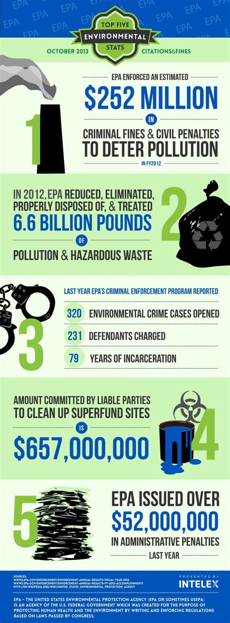 Intelex Top 5 Environmental Statistics Citations And Fines Infographic