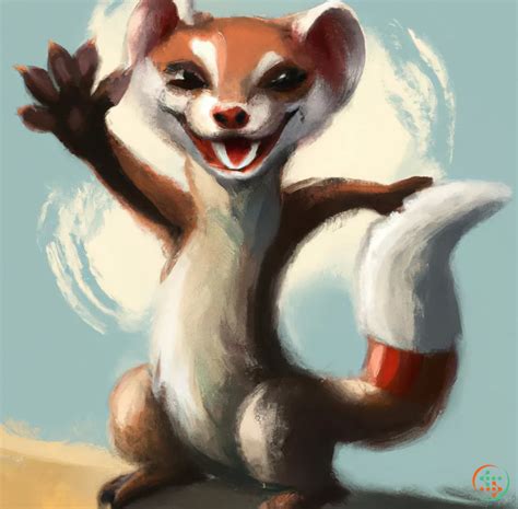 Digital Art Of Weasel Happy | Artificial Design