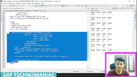 Group By With Loop Sap Abap On Hana Part 2 Group Key Binding