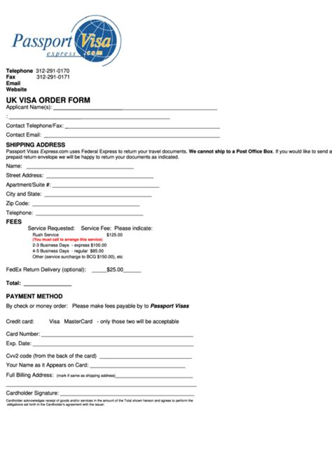 Top Uk Visa Application Form Templates free to download in PDF format