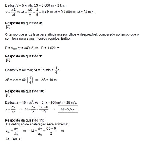 Lista De Exercícios Aceleração Média 9 Ano LIBRAIN