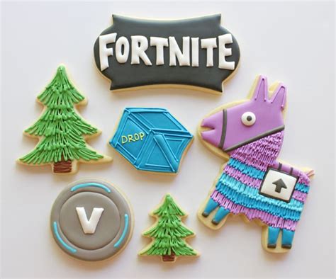 Fortnite Birthday Cake And Cookies Glorious Treats