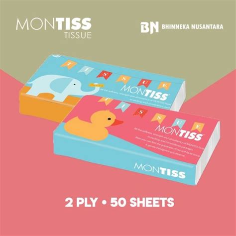 Tisu Wajah Montiss Sheet Ply Travel Pack Tessa Tissue Montis