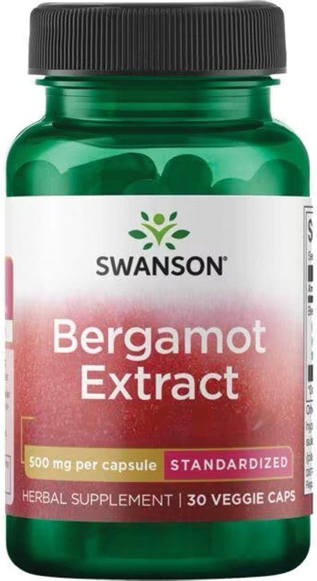 Swanson Bergamot Extract Citrus Bergamia Gestandaardiseerd Met 25