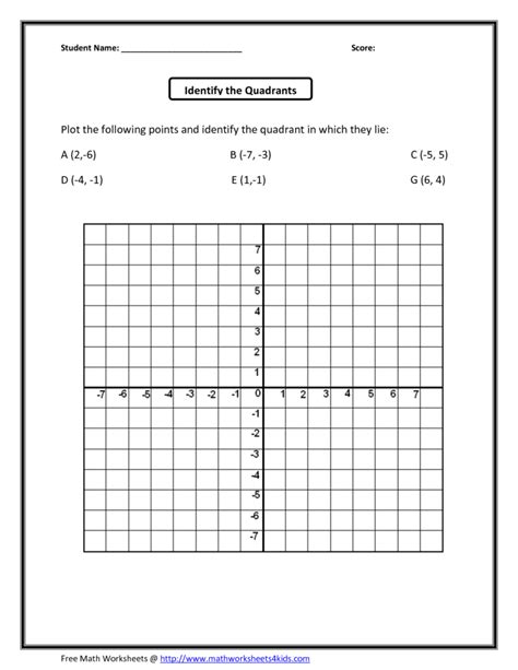 Printable Coordinate Plane Worksheets Peggy Worksheets