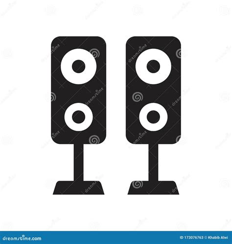 The Speaker Icon Sound Symbol Flat Royalty Free Cartoon