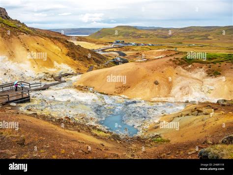 Seltun geothermal area Reykjanes peninsula, Iceland Stock Photo - Alamy