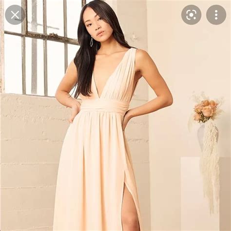 Lulus Dresses Lulus Heavenly Hues Blush Maxi Dress Poshmark