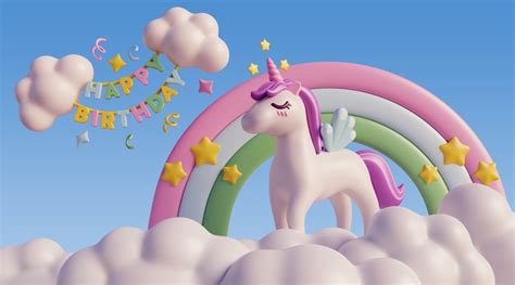 Unicorn With Rainbow Background PSD, High Quality Free PSD Templates for Download