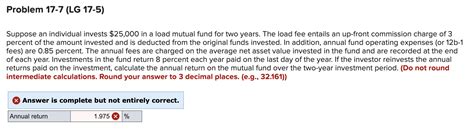 Solved Suppose An Individual Invests In A Load Chegg