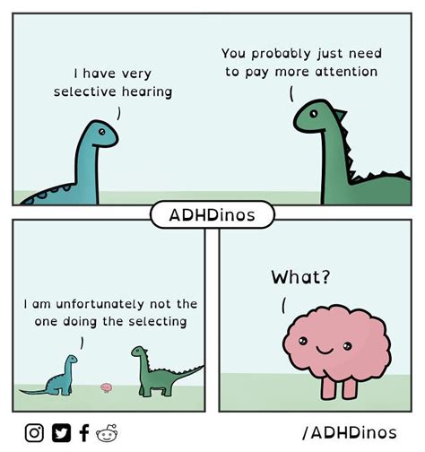 Comics Of A Cute Dinosaur That Show What It S Like To Have Adhd As