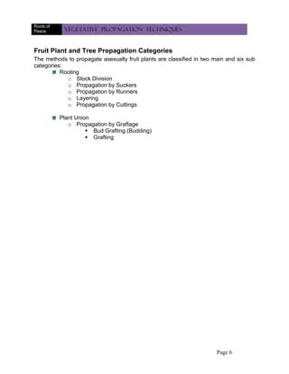 Vegetative propagationtechniques importance | PDF