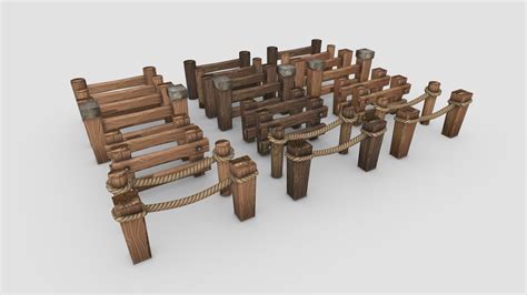 Wood Fence Stylized 3d Model By Salmonclosebeta B5f21f3 Sketchfab