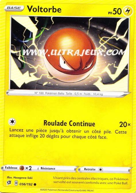 Voltorbe R Carte Pok Mon Cartes L Unit Fran Ais Ultrajeux