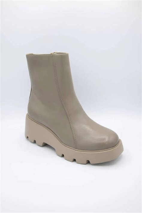 Buy NAKED FEET Xenus Lug Sole Boot In Greige Grey At 35 Off Editorialist
