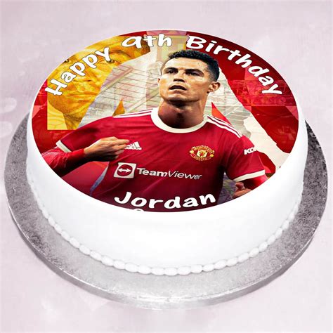 Cristiano Ronaldo Hombre Utd Cake Topper Comestible Etsy Espa A