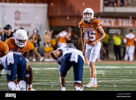 October 1, 2022. PK Bert Auburn #45 of the Texas Longhorns in action vs ...