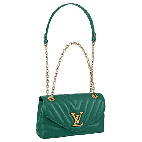 Louis Vuitton Lv New Wave Chain Bag New Green Leather Ref330205 Joli Closet