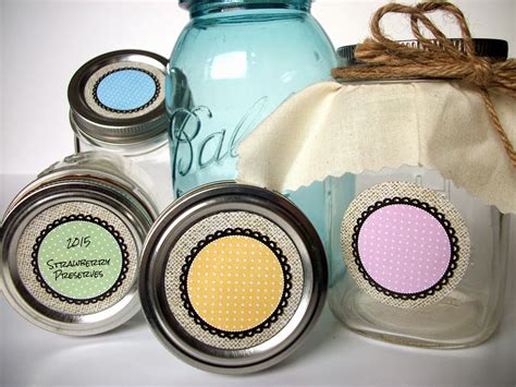 Colorful Adhesive Canning Jar Labels Weddings And Babies Oh My