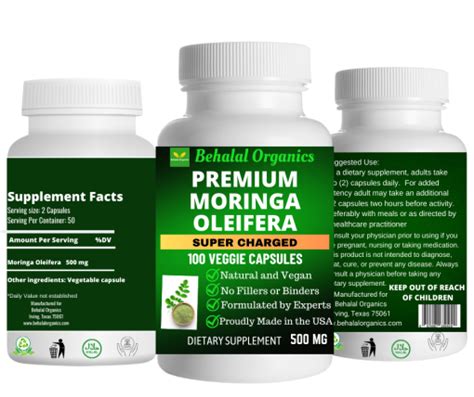 Moringa Oleifera Capsule Premium Super Charged 500mg 100caps