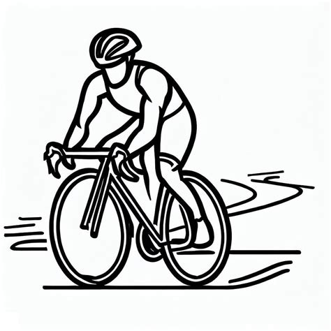 Coloriage Cycliste télécharger et imprimer gratuit sur