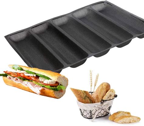 Moule Baguette En Silicone Moule Pain Perfor Anti Adh Sif Pour