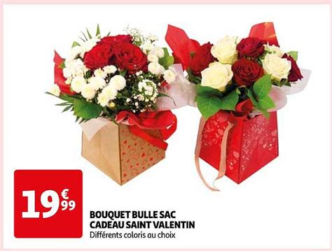 Promo Bouquet Bulle Sac Cadeau Saint Valentin Chez Auchan ICatalogue Fr