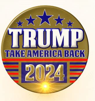 Trump Take America Back 2024 Flashing Body Light Pin Best Glowing