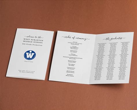 Graduation Program Template Printable Pamphlet Editable Word - Etsy