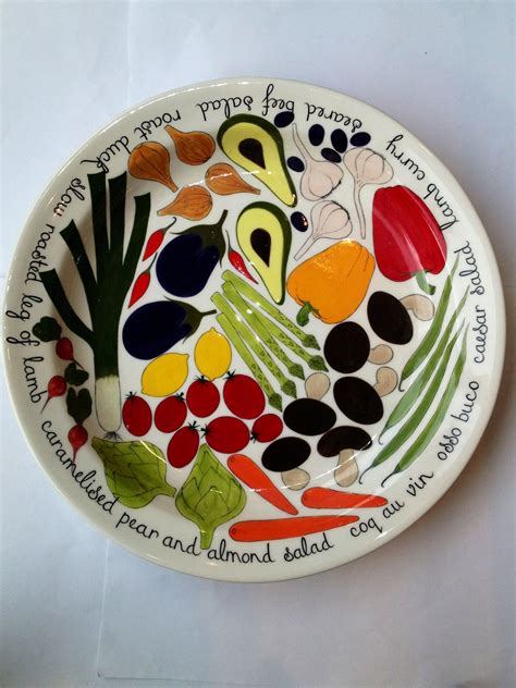 Large Hand Painted Ceramic Salad Platter Mimi Shiri Eddi Cerámica