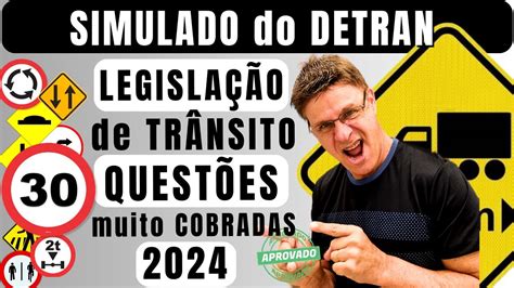 PERGUNTAS da PROVA do DETRAN 2024 EXAME TEÓRICO de LEGISLAÇÃO