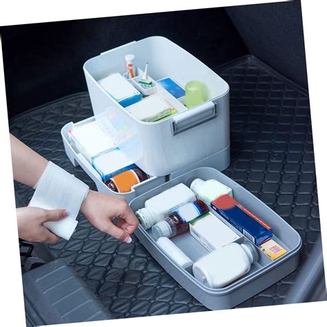 Gleavi Caja Port Til De Medicina De Emergencia Kit De Medicina Familiar