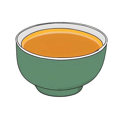 Plain Soup in Bowl Hand Drawn Cartoon Style Illustration AI Generated 33052133 PNG