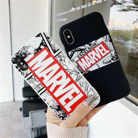 Cartoon Marvel Superheroes Avengers Case For Iphone 6 6s 7 8 Plus X