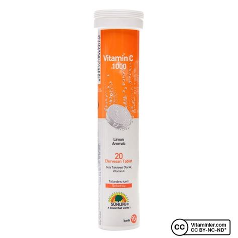 Sunlife Vitamin C Mg Tablet C Vitaminleri