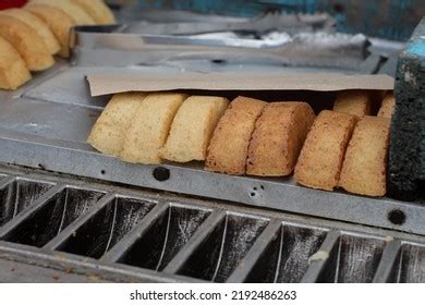 Kue Pancong Gandos Bandros Indonesian Traditional Stock Photo