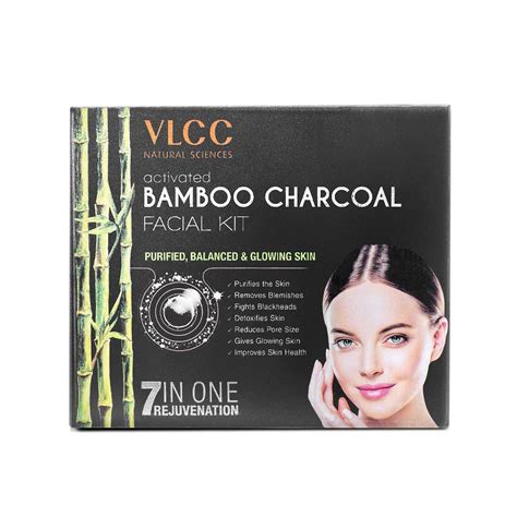 VLCC Activated Bamboo Charcoal Facial Kit Balanced Glowing Skin 60 G