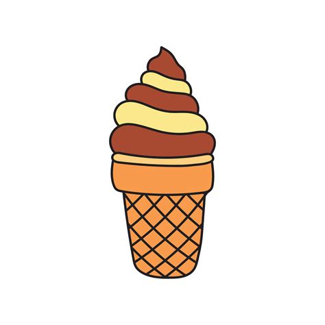 Kids drawing Cartoon Vector illustration ice cream icon Isolated on White Background 25434884 ...