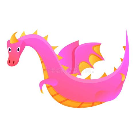 Pink Dragon Cartoon stock illustration. Illustration of animal - 3937621