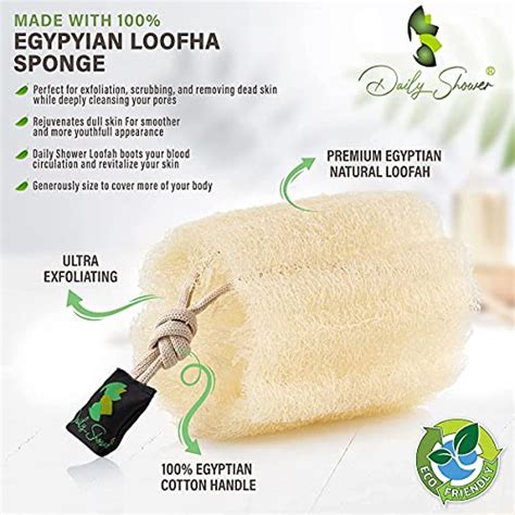 Daily Shower Egyptian Natural Loofah Sponge Shower Exfoliating Sponge