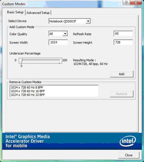 Custom Resolutions And Modes For Intel Graphics Drivers