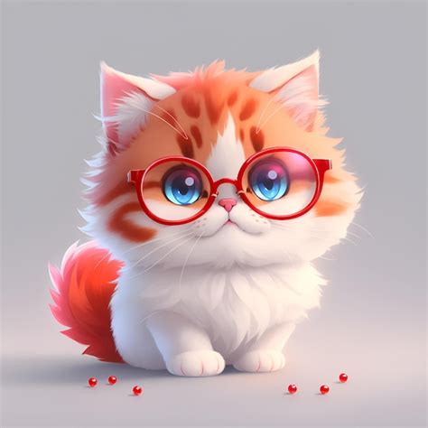 Premium Ai Image Cute Fluffy Anime Cat