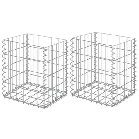 Paniers de gabion 2 pcs Acier galvanisé 30x30x40 cm AKO 7290126048366