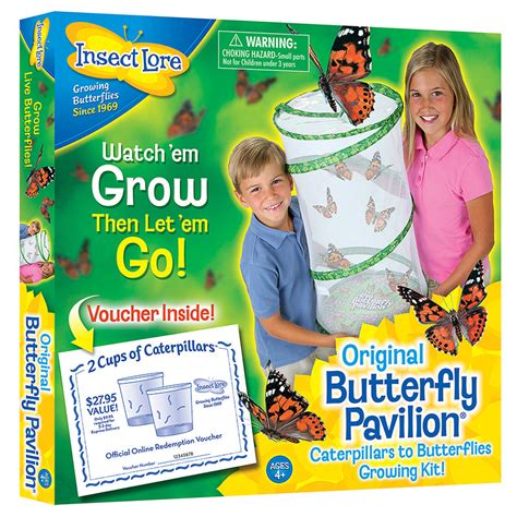 Insect Lore Insect Lore Original Butterfly Pavilion Caterpillars To Butterflies Growing Kit