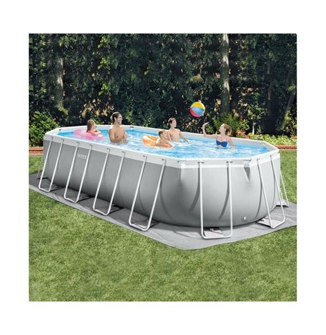 Piscine Prism Frame Ovale L 610 X L 305 X H 122 Cm Intex