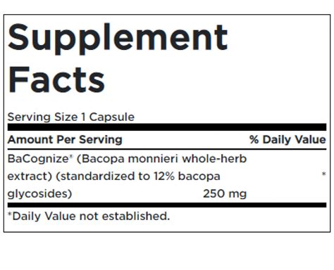 Swanson Bacopa Monnieri 250mg 90 κάψουλες Skroutz gr