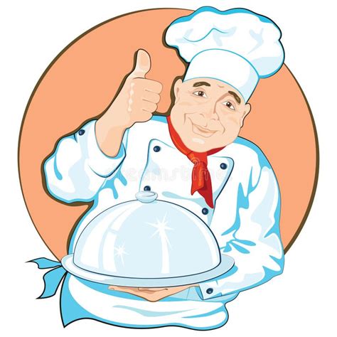 Chef Holds Dish Stock Vector Illustration Of Service 67851965