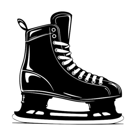 Clipart De Silueta De Patinaje Sobre Hielo Sobre Un Fondo Blanco