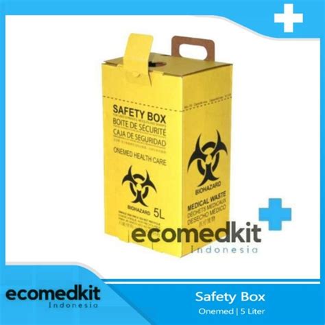 Jual Onemed Safety Box L Tempat Sampah Limbah Medis Liter Shopee