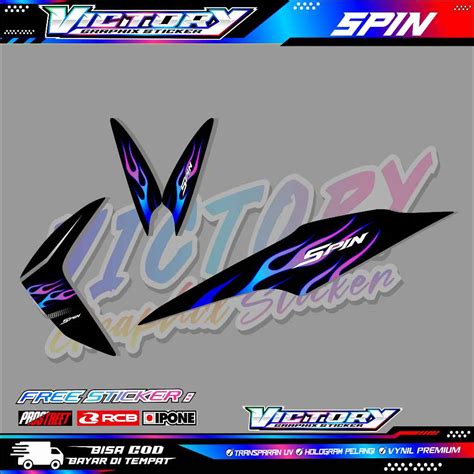 Striping Variations Of SUZUKI SPIN Motorcycle Fire Design STICKER LIST